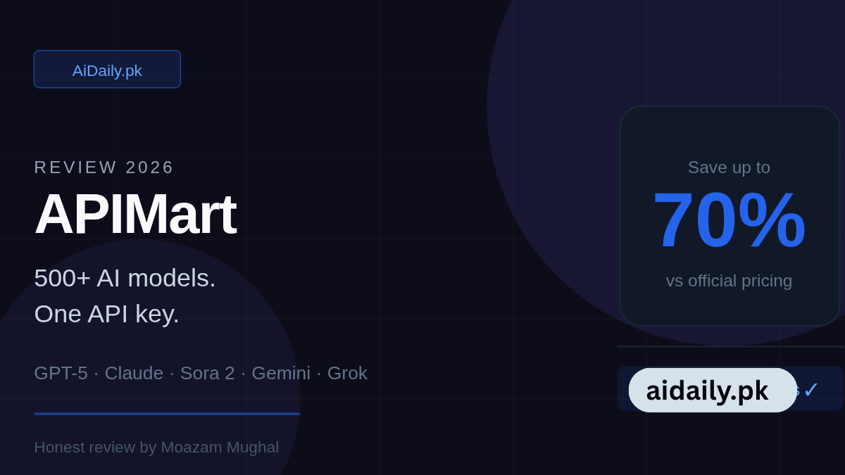 APIMart Review 2026 I Tested the AI API That Promises 70_ Cheaper Access to GPT-5, Claude, and Sora